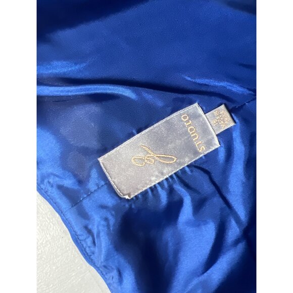 Z Studio 2 pc Formal Jacket & Sleeveless Top Blue Bead Accent Size 18 - Picture 7 of 12